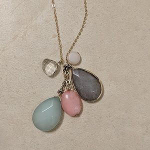 Ann Taylor LOFT gold multicolor gemstone necklace